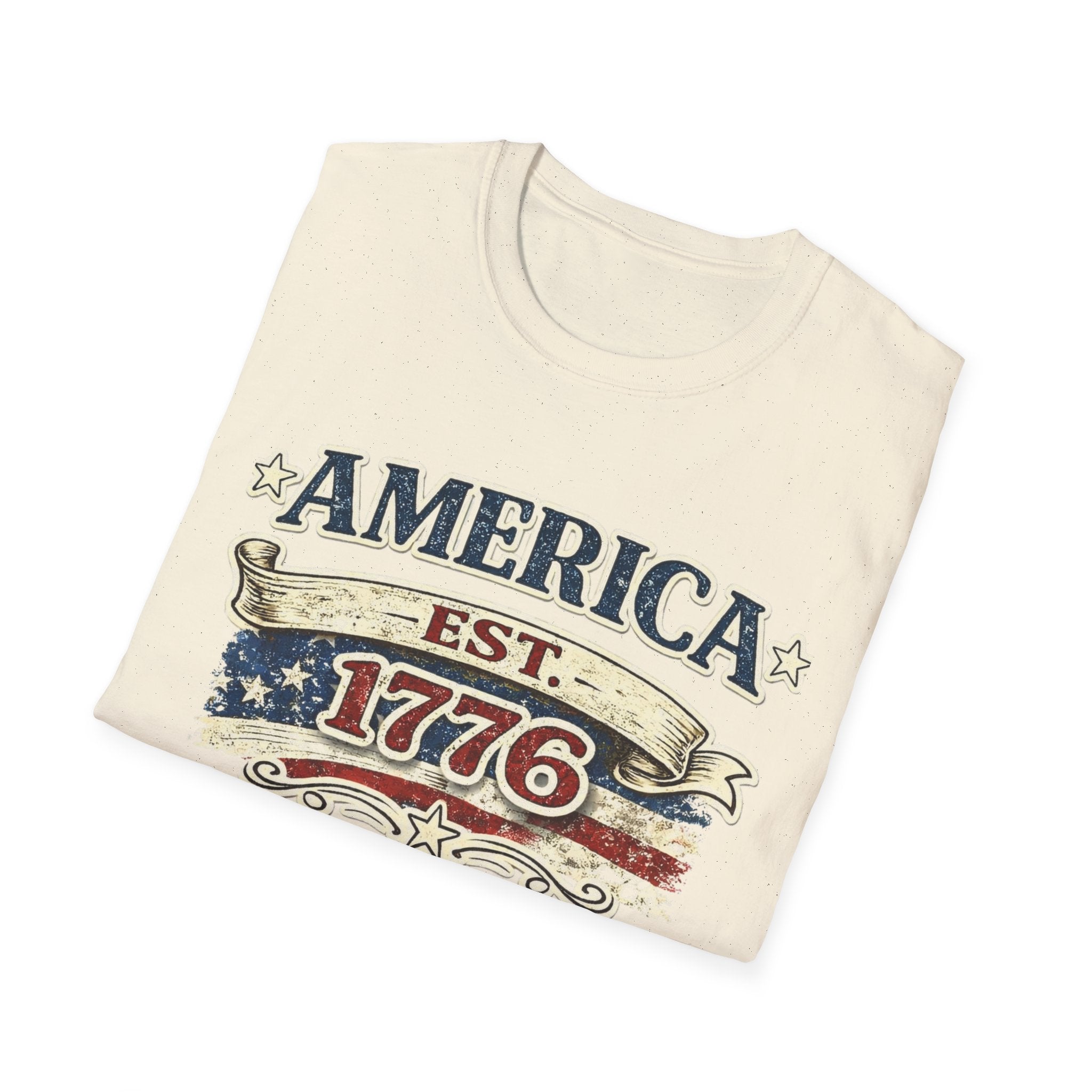 America est 1776 T-Shirt — Vintage Patriotic Tee