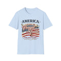America Living on Prayer and Faith Unisex Softstyle T-Shirt