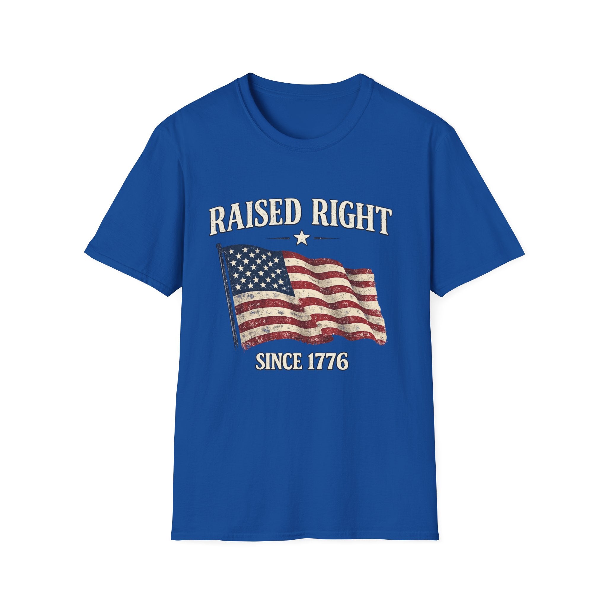 Raised Right Flag T-Shirt — American Flag "Since 1776" Patriotic Tee