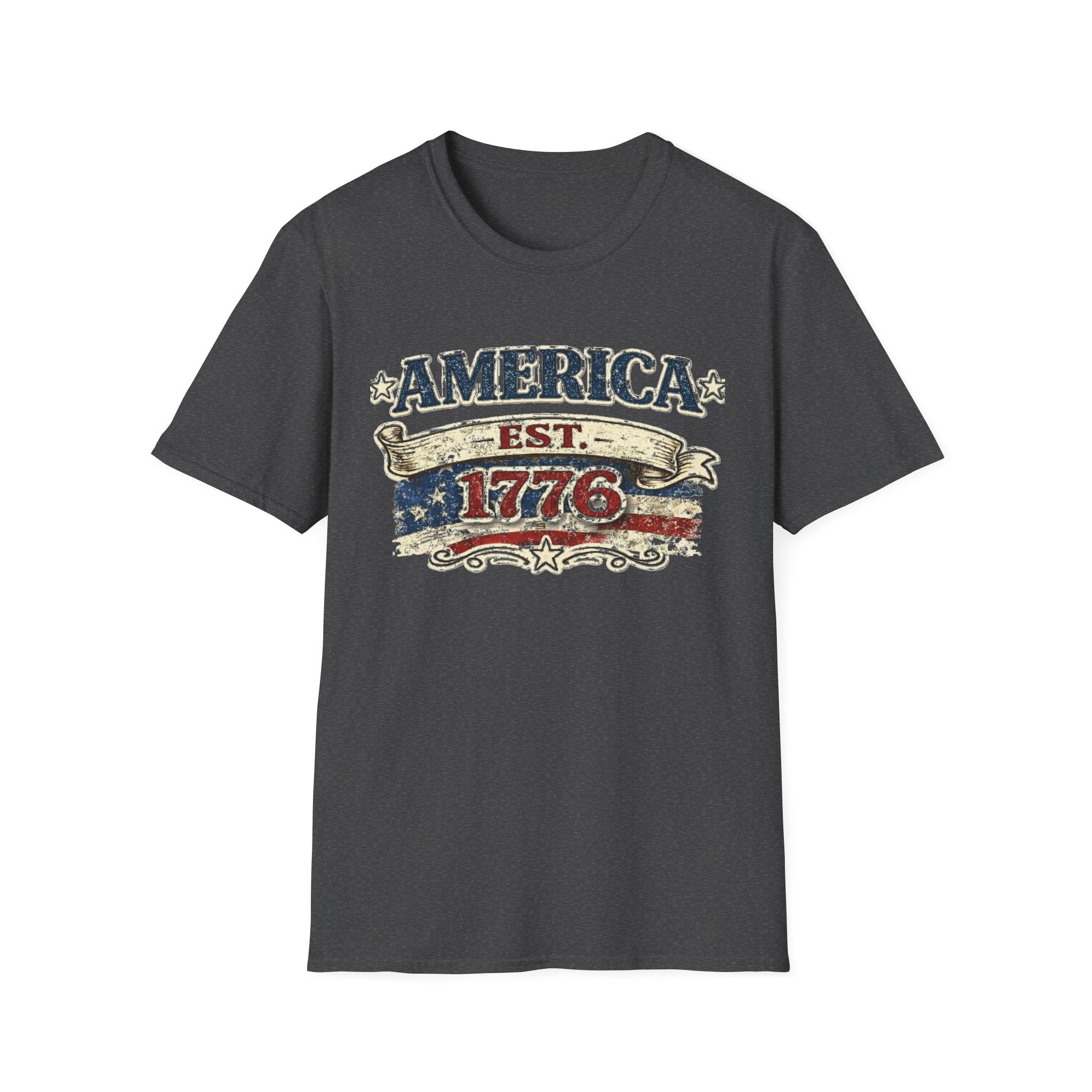 America est 1776 T-Shirt — Vintage Patriotic Tee