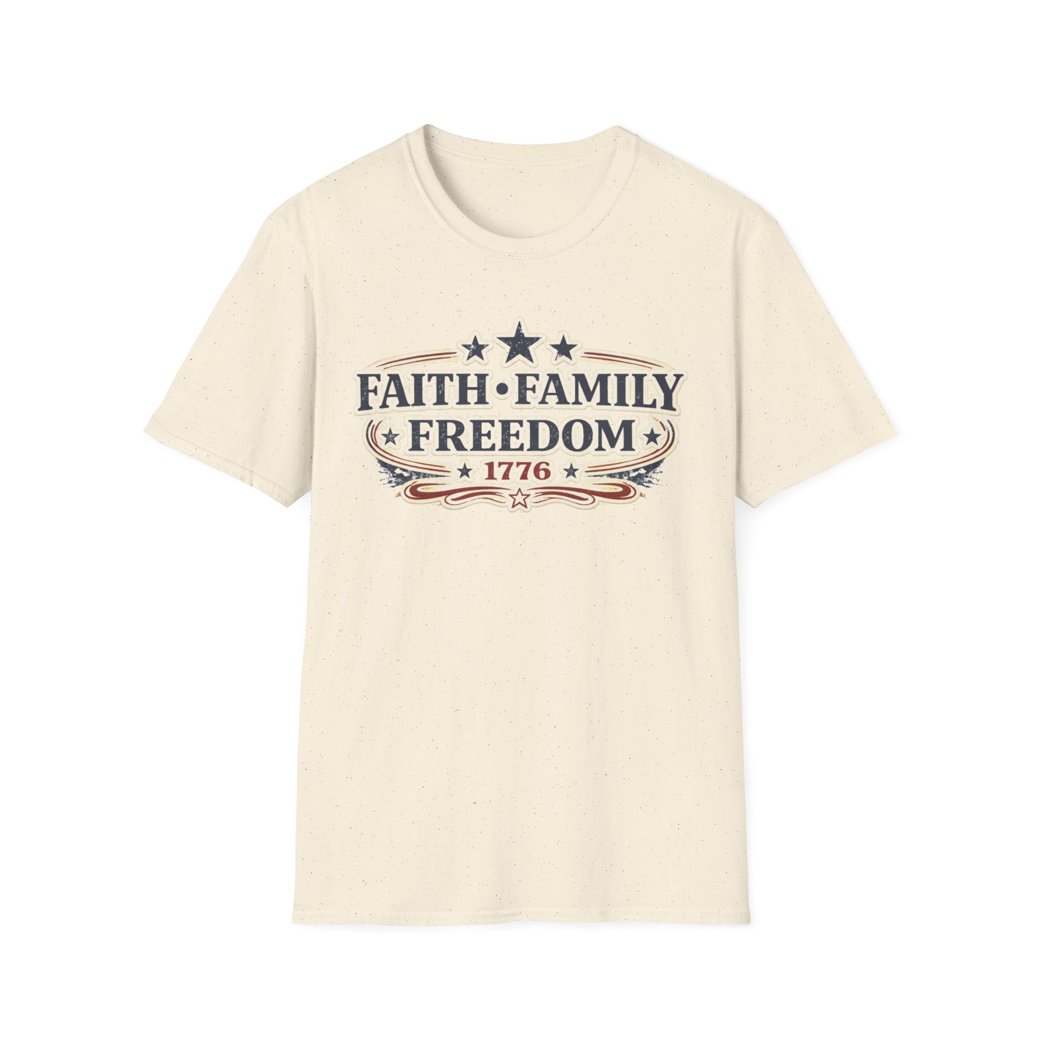 Faith Family Freedom T-Shirt — Patriotic 1776 American Pride Tee