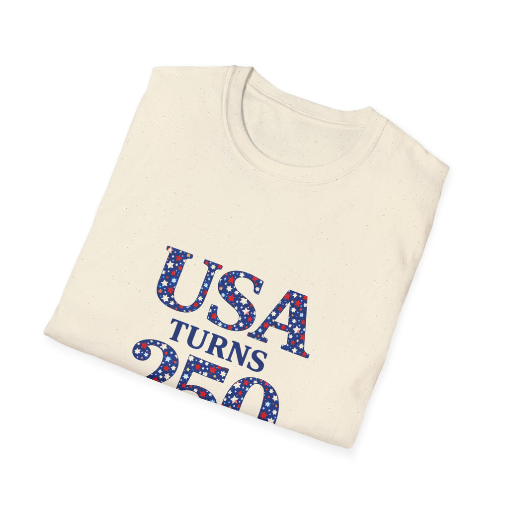 USA Turns 250 Stars T-Shirt — 250th Anniversary Americana Tee