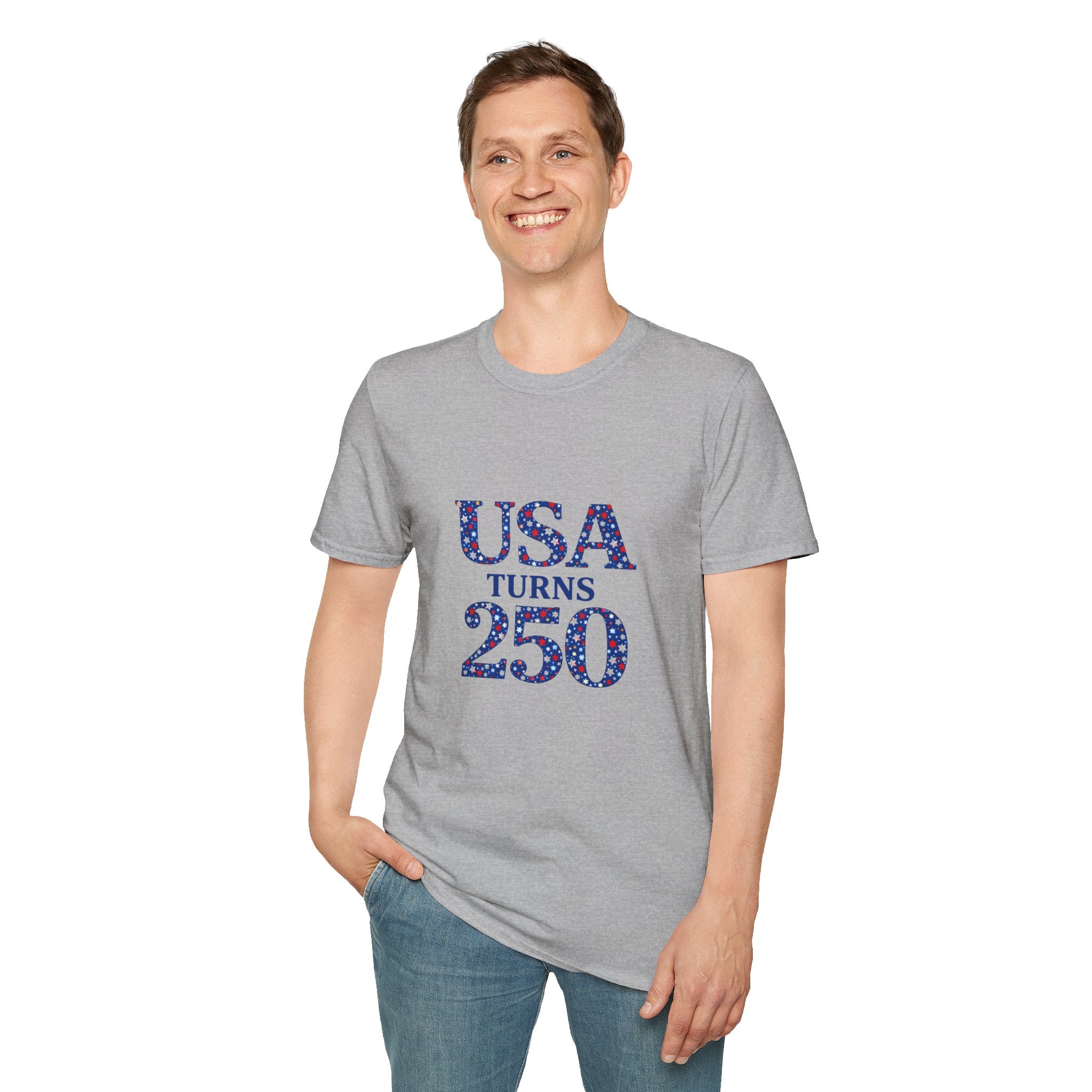 USA Turns 250 Stars T-Shirt — 250th Anniversary Americana Tee