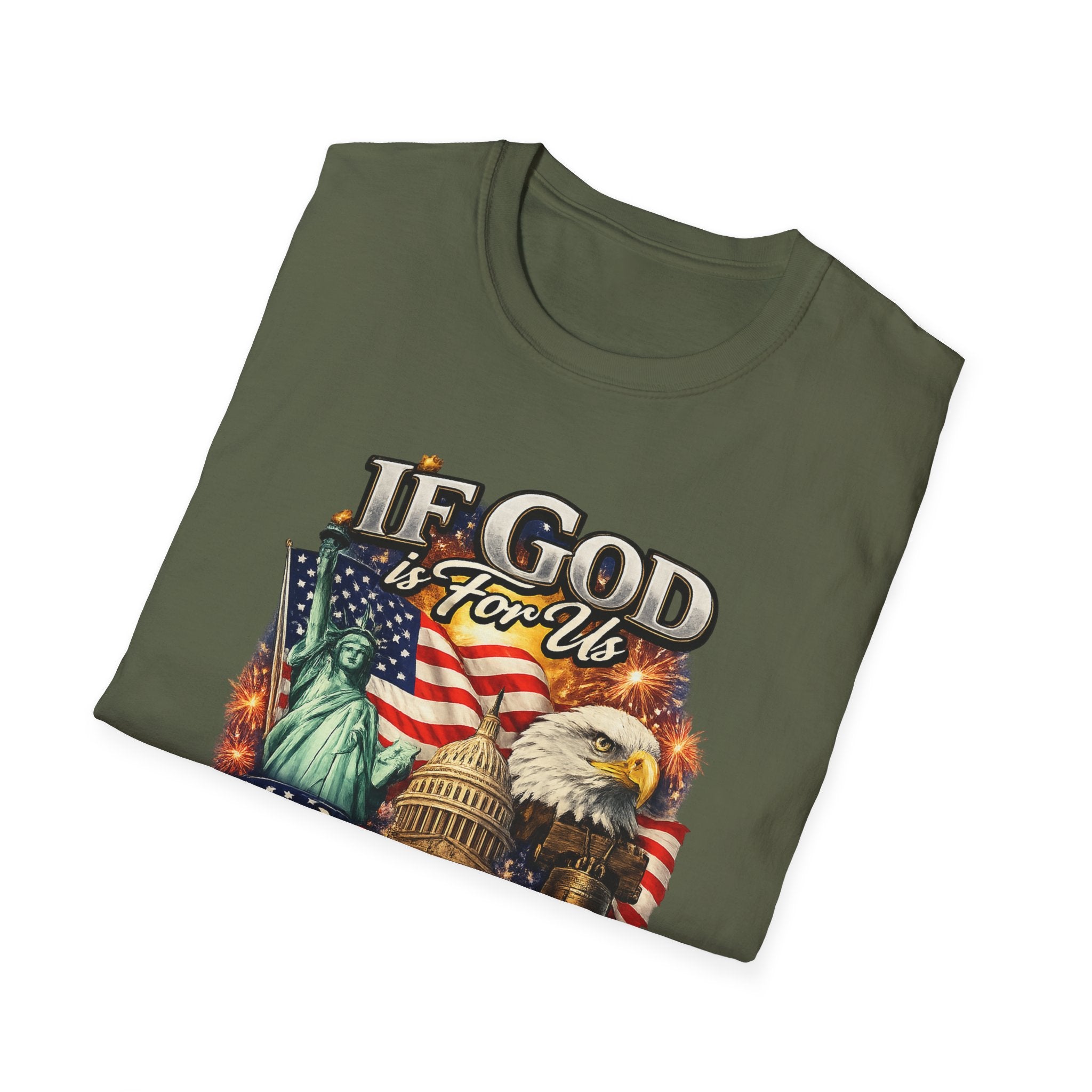 Patriotic 'If God Is For Us' T-Shirt — 250th America Celebration