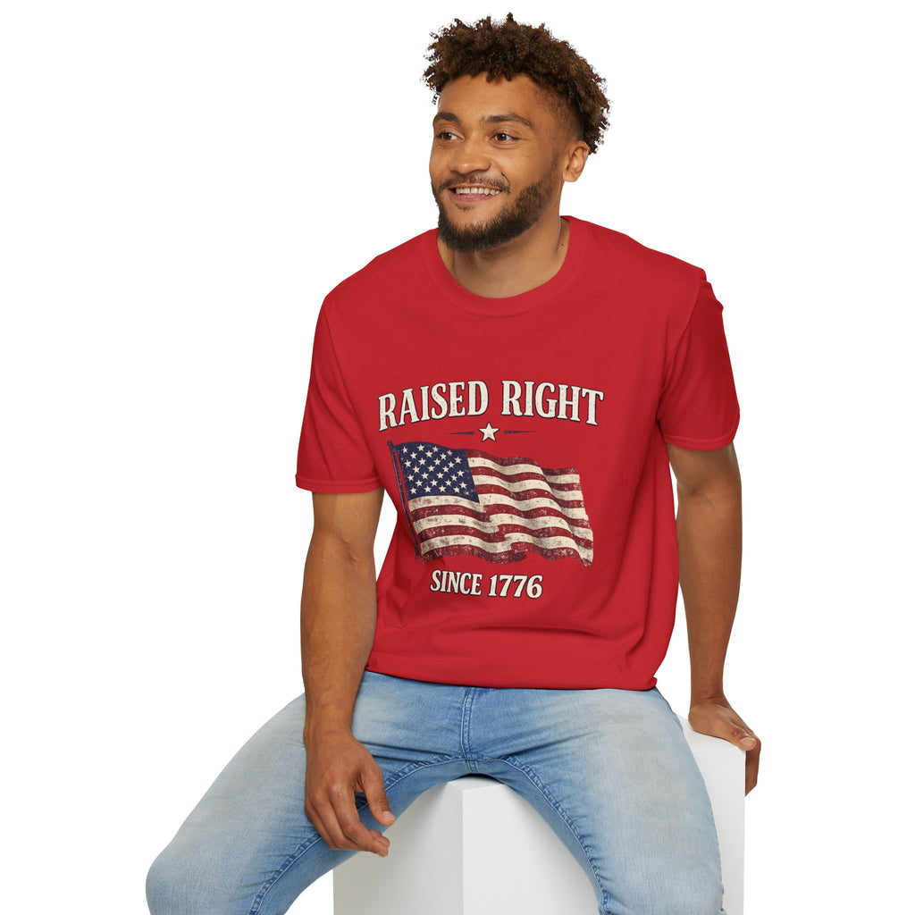Raised Right Flag T-Shirt — American Flag "Since 1776" Patriotic Tee