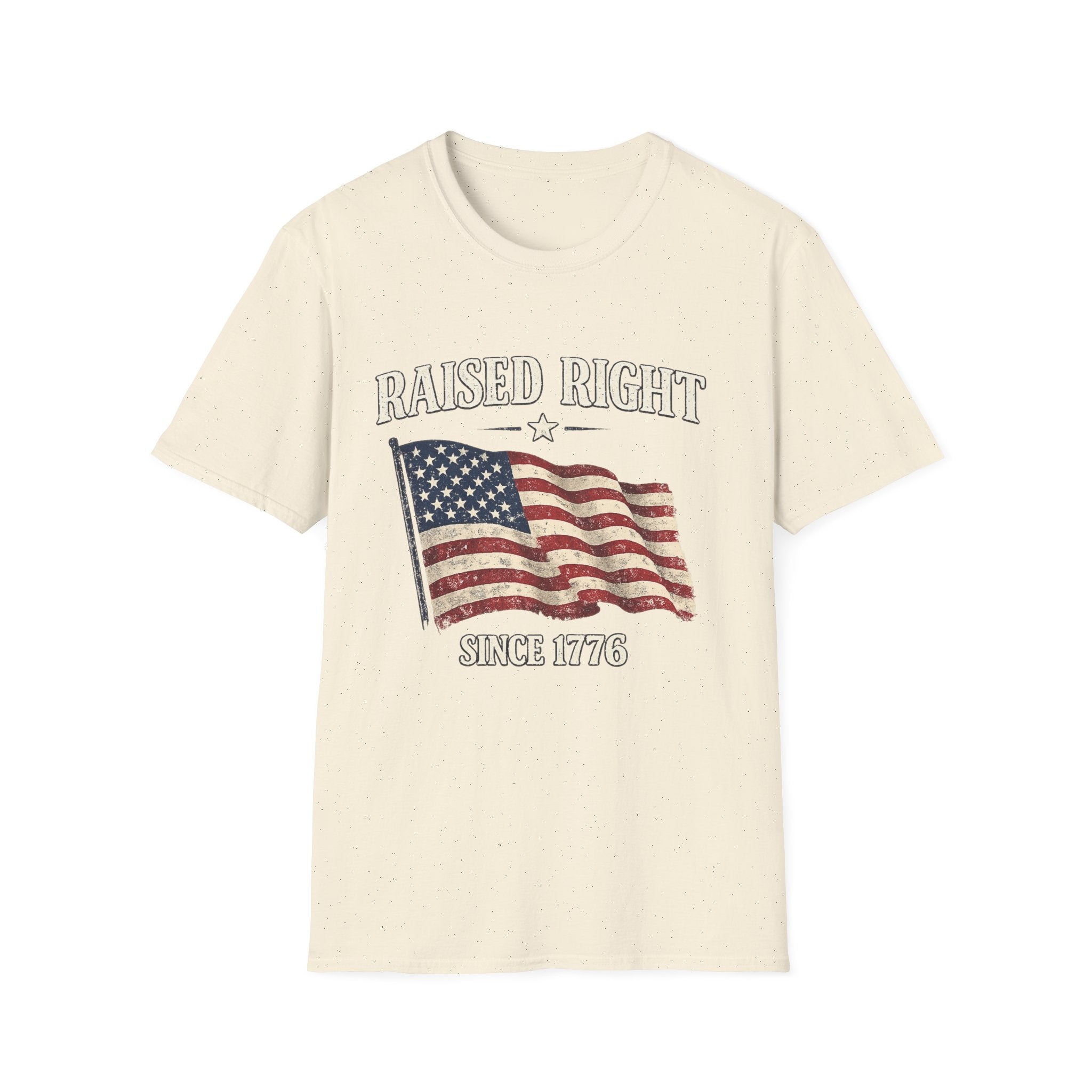 Raised Right Flag T-Shirt — American Flag "Since 1776" Patriotic Tee