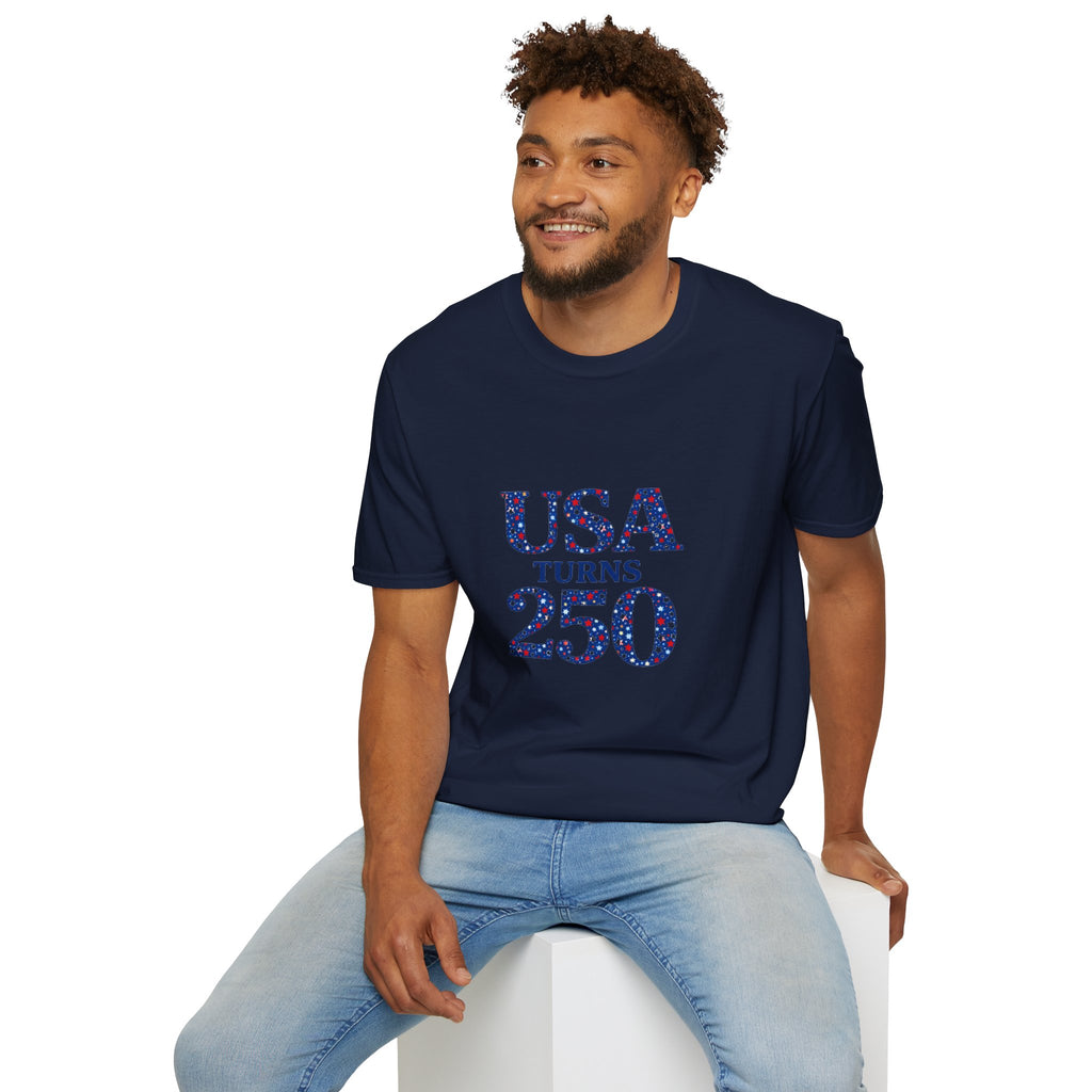 USA Turns 250 Stars T-Shirt — 250th Anniversary Americana Tee