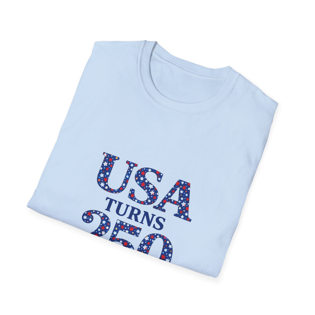 USA Turns 250 Stars T-Shirt — 250th Anniversary Americana Tee