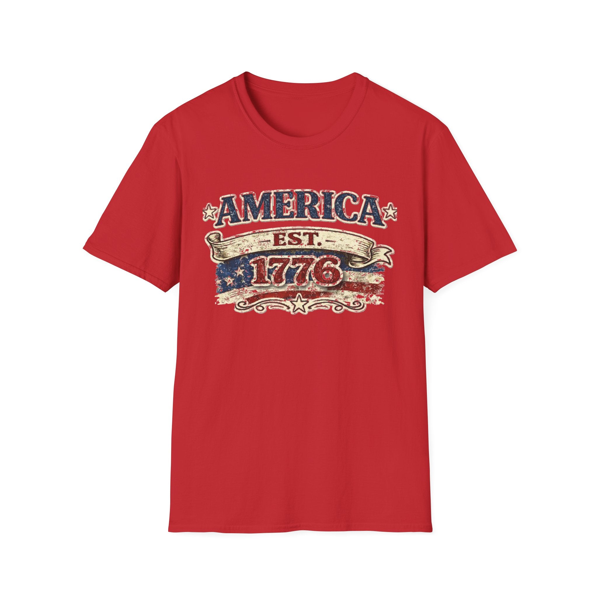 America est 1776 T-Shirt — Vintage Patriotic Tee