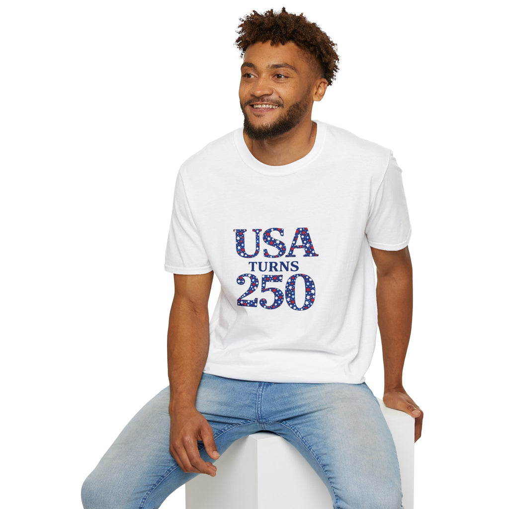 USA Turns 250 Stars T-Shirt — 250th Anniversary Americana Tee