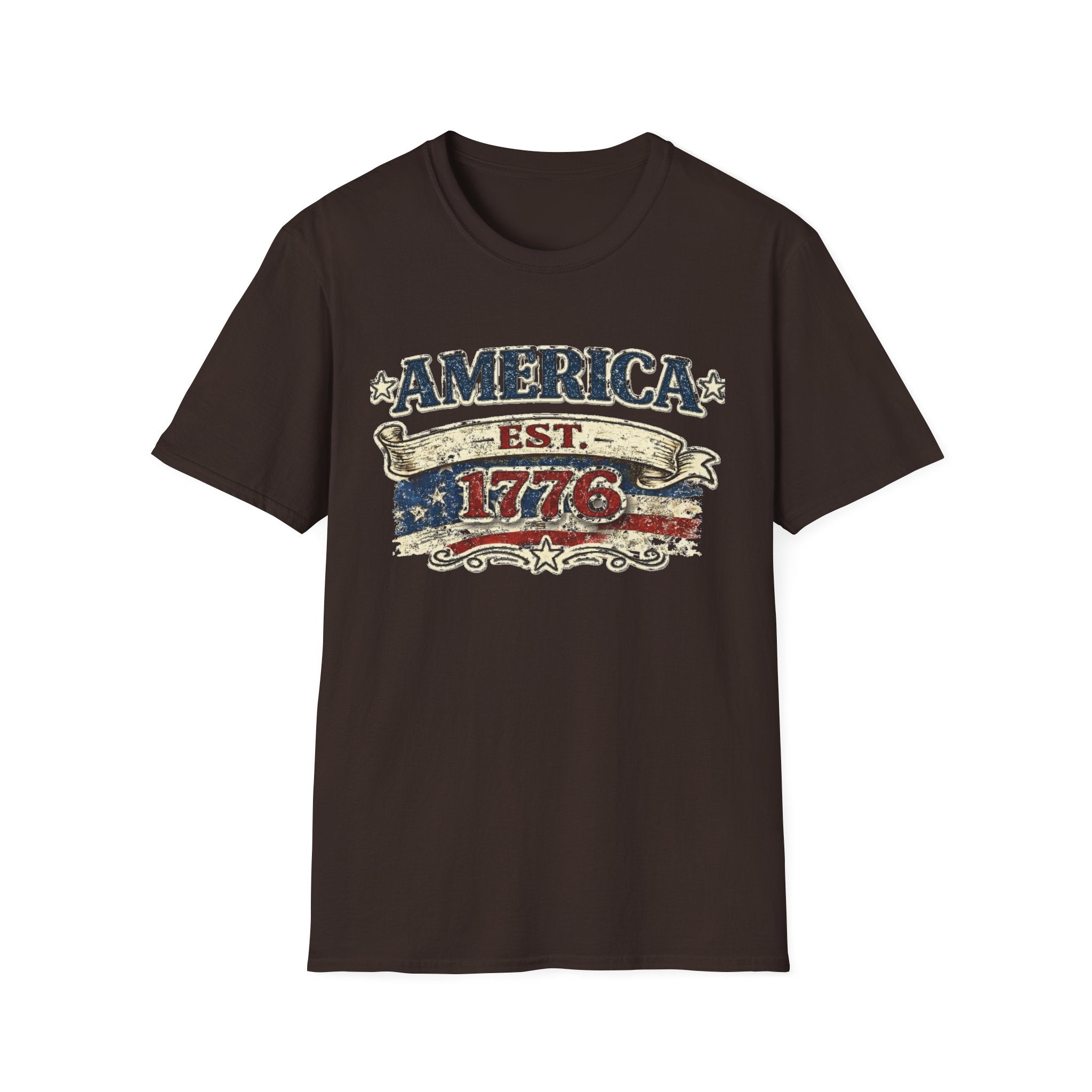 America est 1776 T-Shirt — Vintage Patriotic Tee