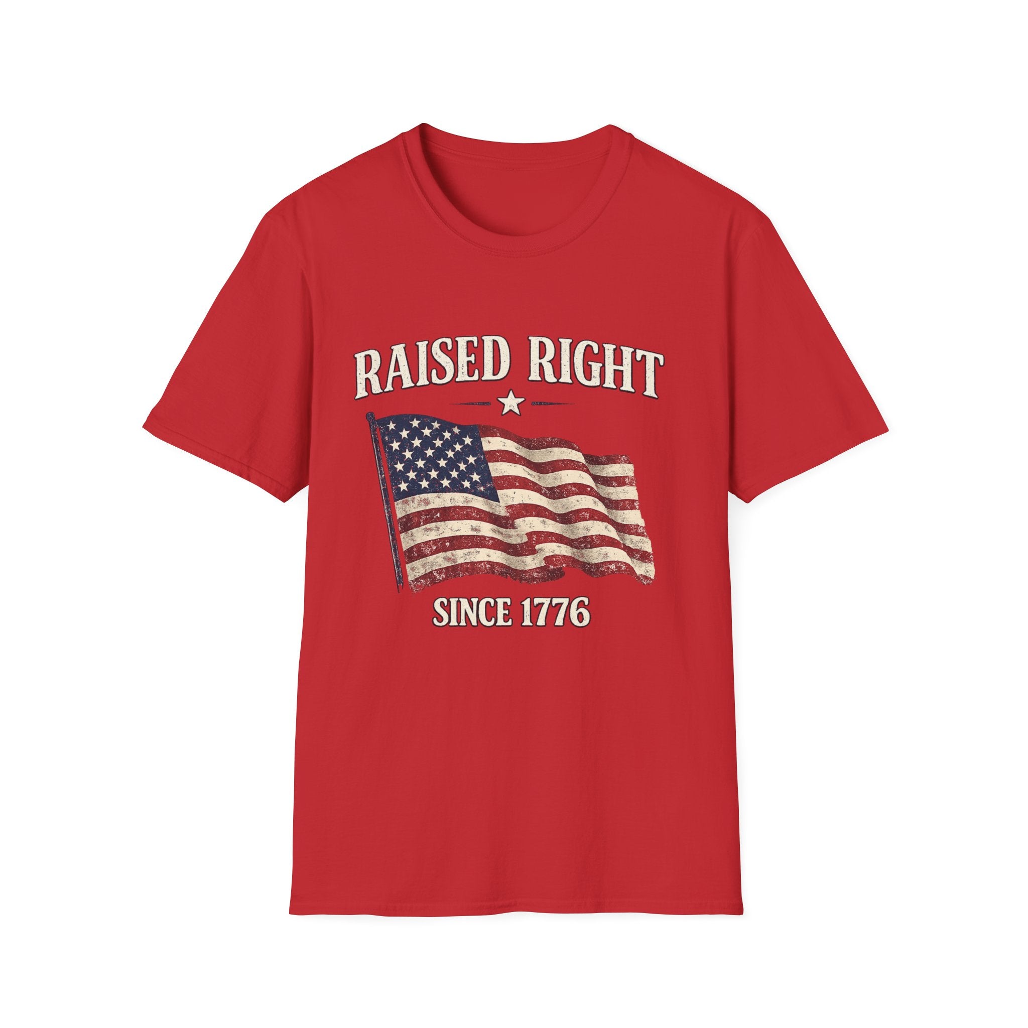 Raised Right Flag T-Shirt — American Flag "Since 1776" Patriotic Tee