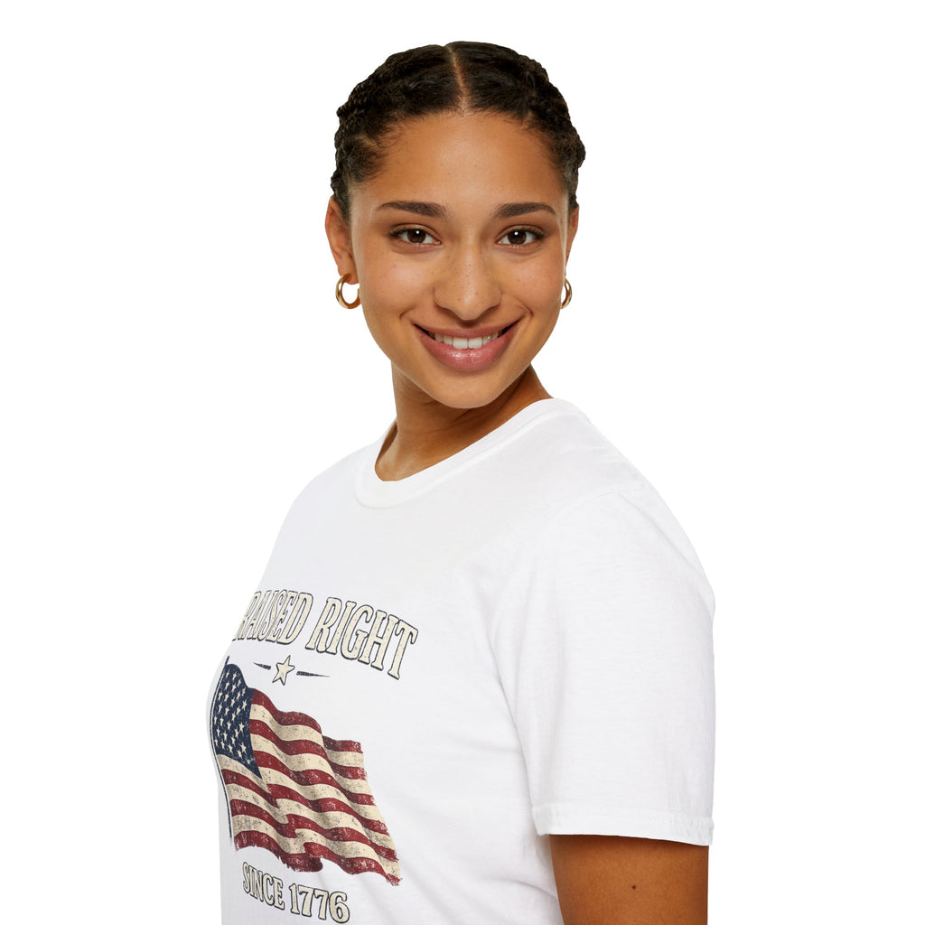 Raised Right Flag T-Shirt — American Flag "Since 1776" Patriotic Tee