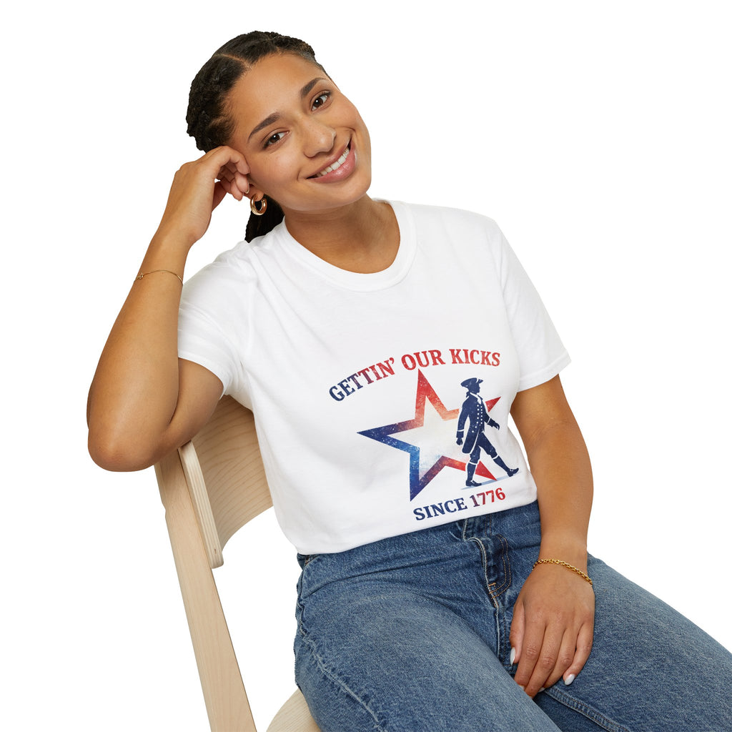 Gettin’ Our Kicks Since 1776 Patriotic Shirt