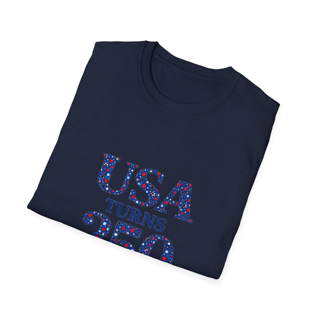 USA Turns 250 Stars T-Shirt — 250th Anniversary Americana Tee