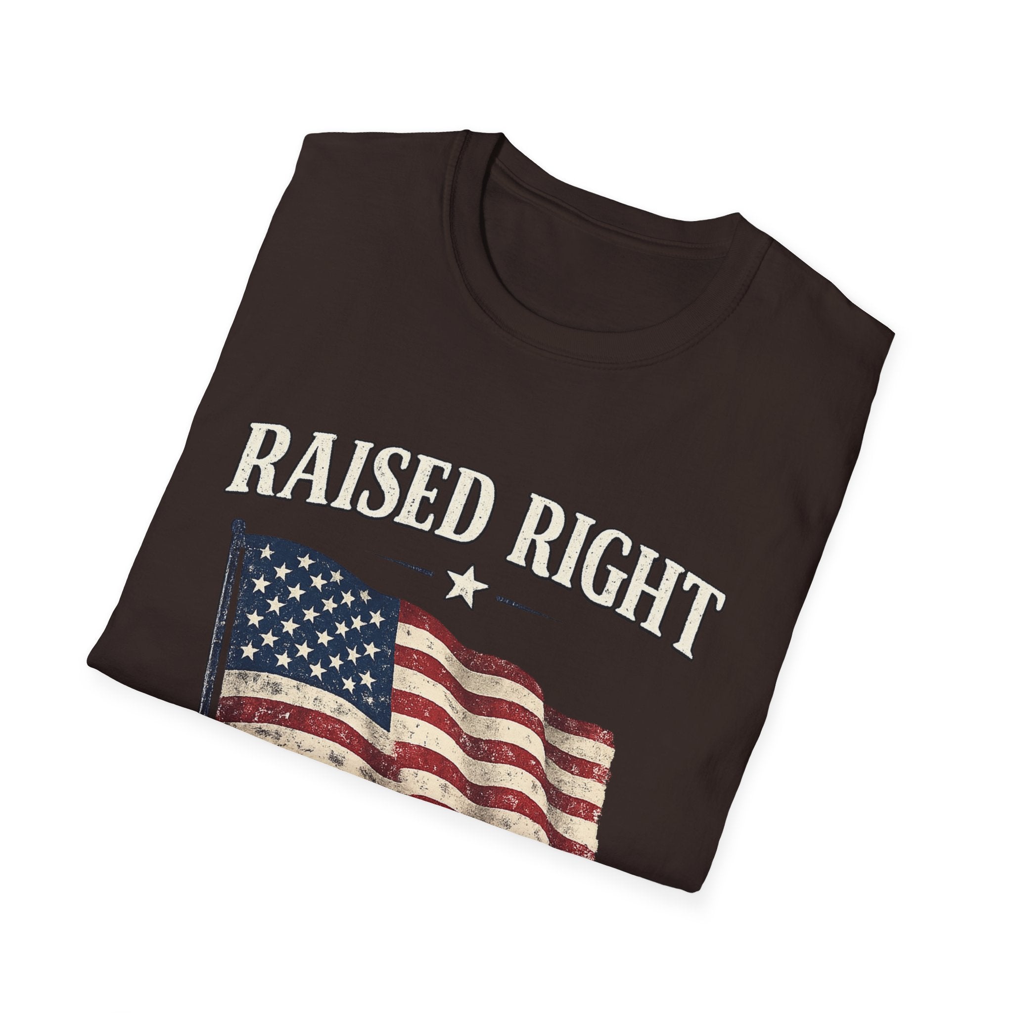 Raised Right Flag T-Shirt — American Flag "Since 1776" Patriotic Tee