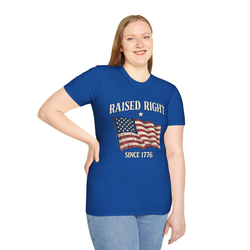 Raised Right Flag T-Shirt — American Flag "Since 1776" Patriotic Tee