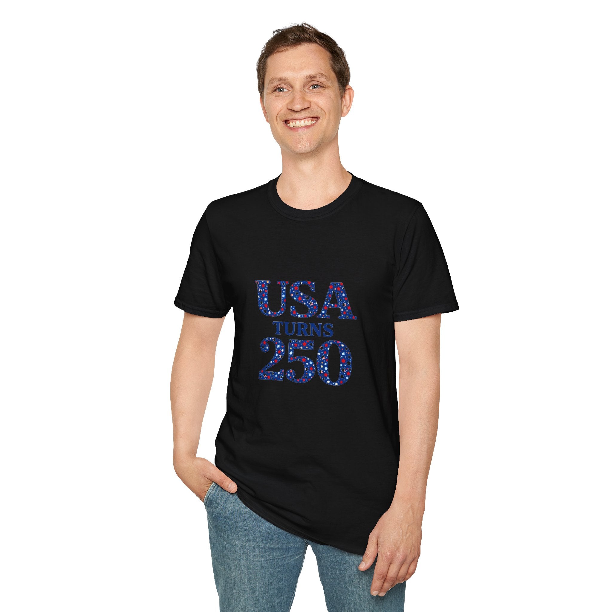 USA Turns 250 Stars T-Shirt — 250th Anniversary Americana Tee