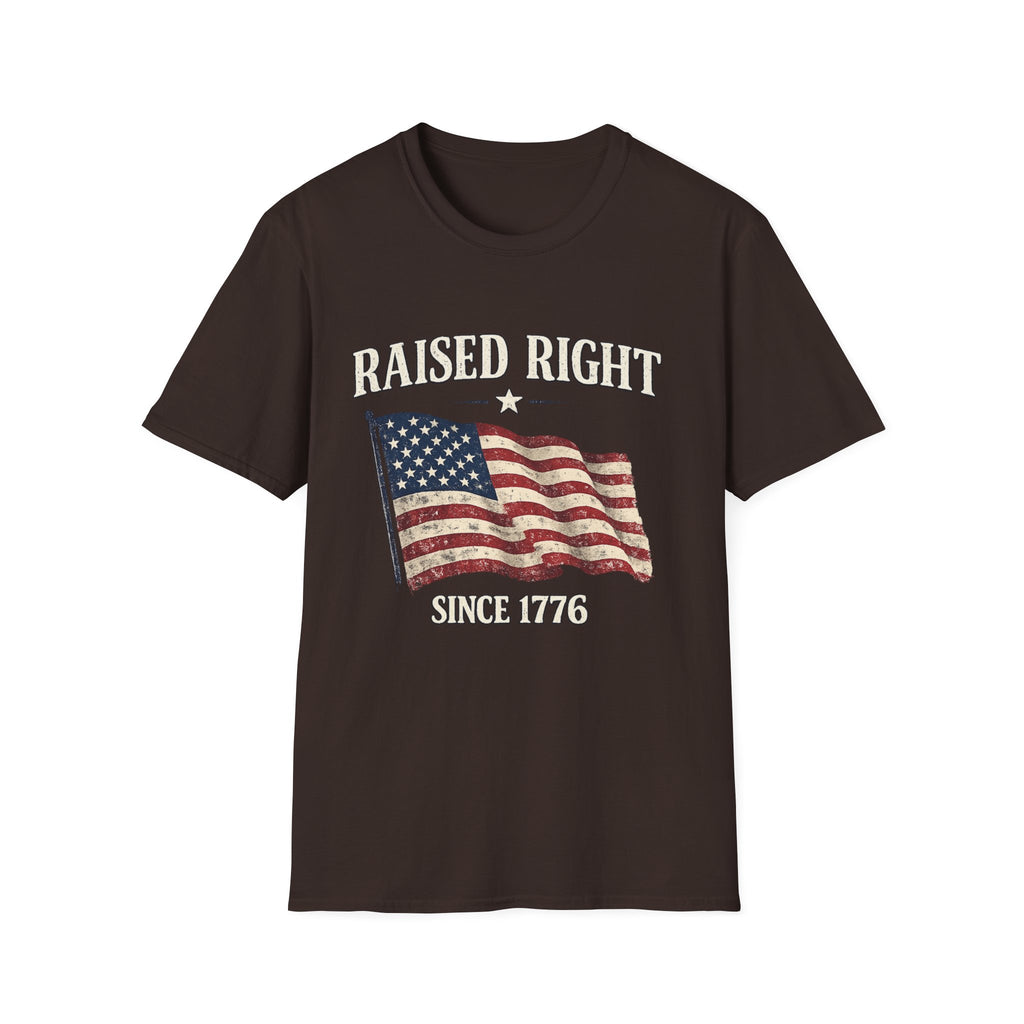 Raised Right Flag T-Shirt — American Flag "Since 1776" Patriotic Tee