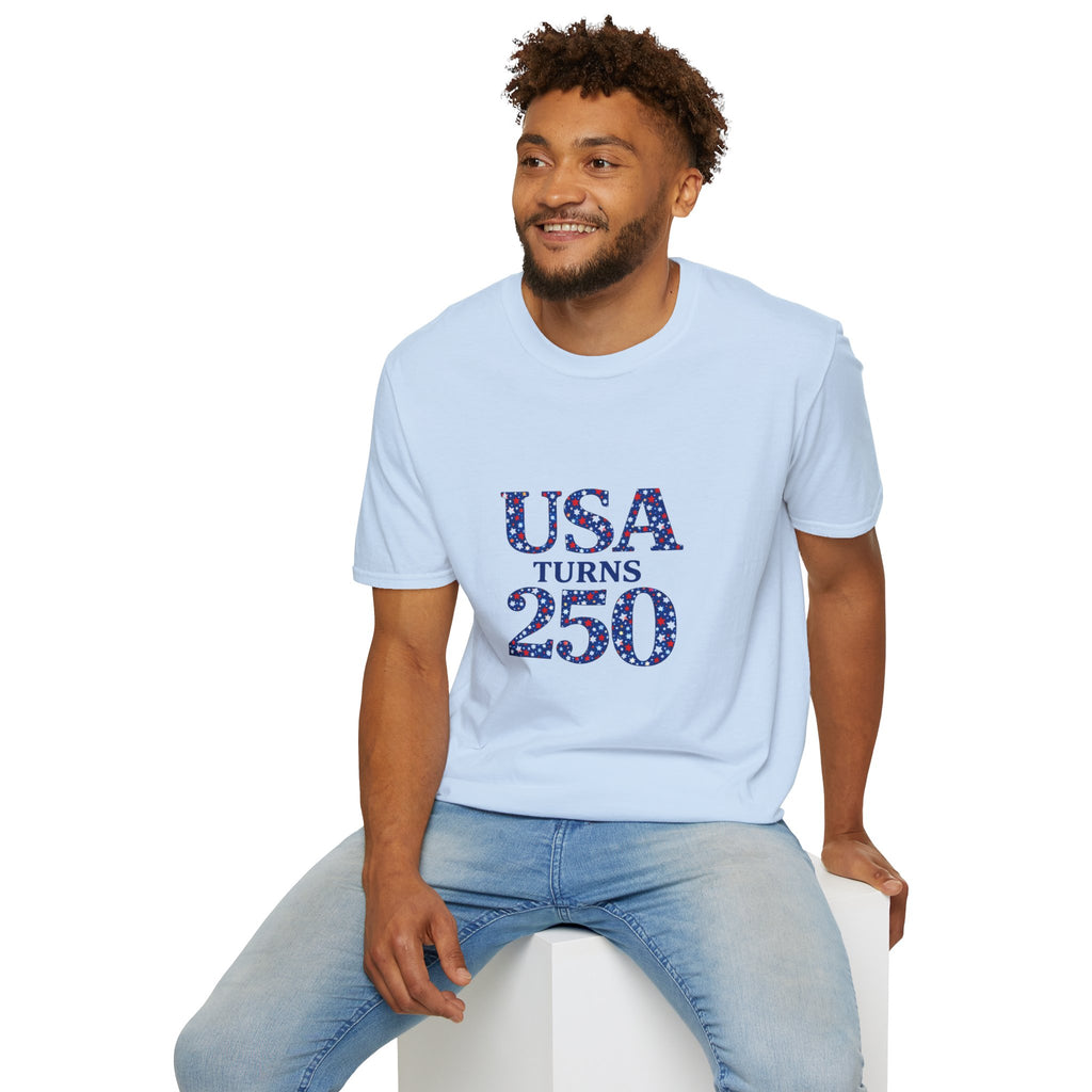 USA Turns 250 Stars T-Shirt — 250th Anniversary Americana Tee