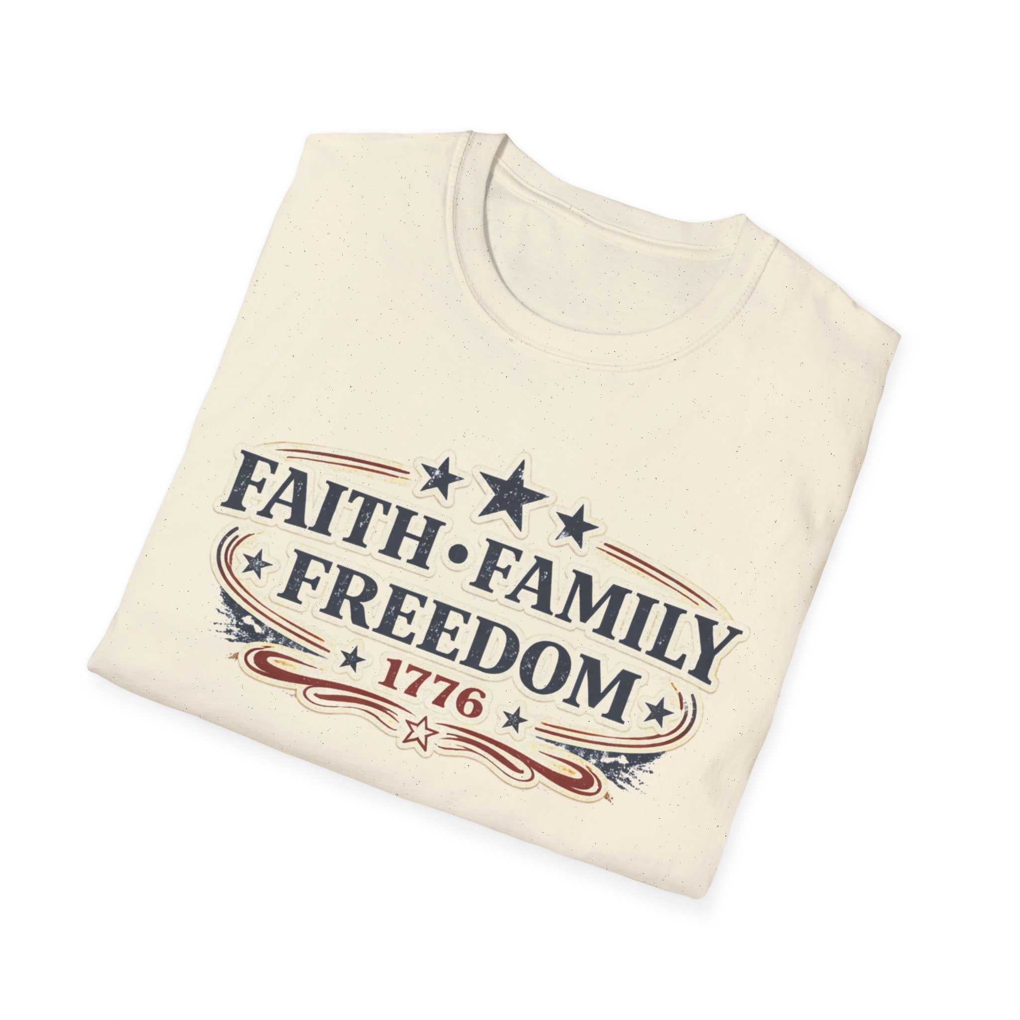 Faith Family Freedom T-Shirt — Patriotic 1776 American Pride Tee