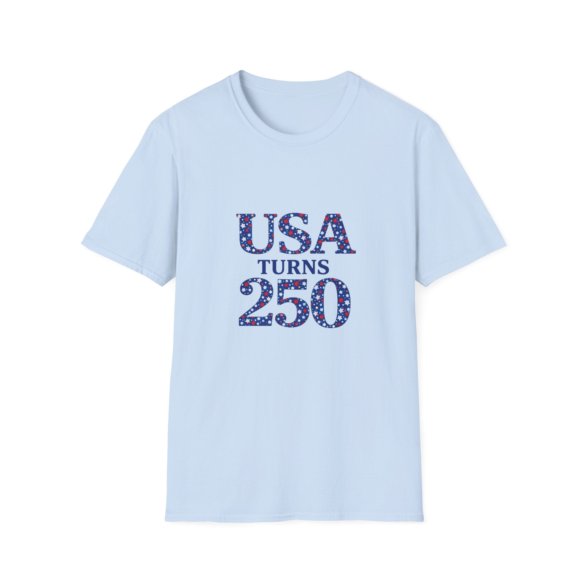 USA Turns 250 Stars T-Shirt — 250th Anniversary Americana Tee